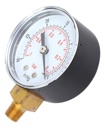 Manómetro De Vacío De Aire, -10 Bar, 30 Pulgadas Hg, 50 Mm,