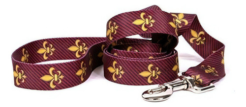 Yellow Dog Design Fleur De Lis Red Dog Leash 3/4 De Ancho Y