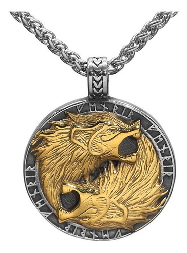 Colar Em V Geri E Freki Viking Wolves Of Odin Amuleto