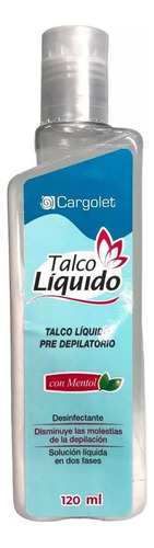 Talco Liquido Pre Depilatorio Con Mentol Cargolet 120 Ml