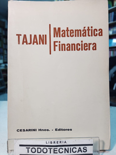 Matematica Financiera    Tajani  -tt  -989