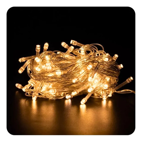 Pisca-pisca/fio De Led De Natal 10 Metros A Prova D'água Luz Luzes Amarelo 110v