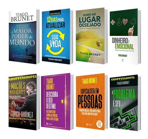 Super Kit 8 Livros Tiago Brunet Mais Vendidos - Destino 