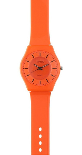 Imagen 1 de 4 de Reloj De Mujer Extra Liviano Color Naranja Marca Status S23g