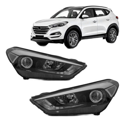 Par Farol Tucson 2017 18 19 20 21 2022 Eletrico Com Motor