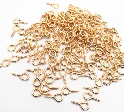 200 Cáncamos Para Bisutería, En Plateado Y Dorado, 10 Mm