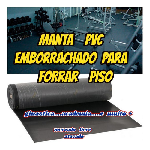 Piso De Borracha 3mm Para Forrar Chão Uso Geral 6.00x1.00mts