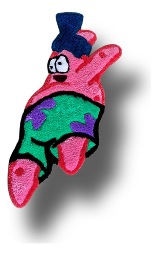 Alfombra/tapete Patricio, Personaje Bob Esponja (tufting) 60 Cm 23 Cm Liso Rosa