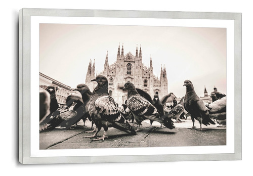 Marco De Poliuretano Con Poster Palomas En Milan 45x70cm