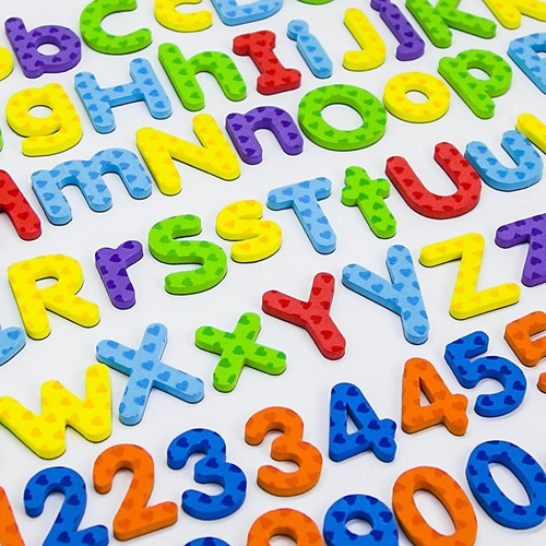 Imagen 8 de 8 de Letras Y Números Imantados Magtimes Para Niños