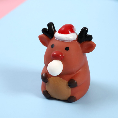 4 Navidad Escupir Burbuja Relajante Juguete Sensorial Alce