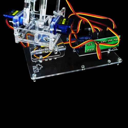 Brazo Robotico Didactico Para Arduino En Acrilico Color Transparente
