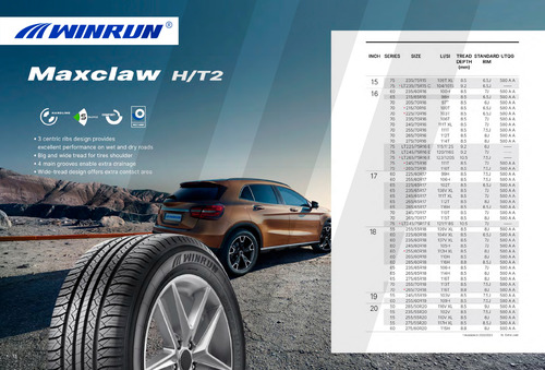 Kit 2 Llantas Winrun 245/75r16 Maxclaw H/t2 120/116s Lt