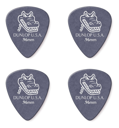 Palheta Violão Guitarra Dunlop Gator Grip 0,96 Mm Kit 4 Un Cor Roxo