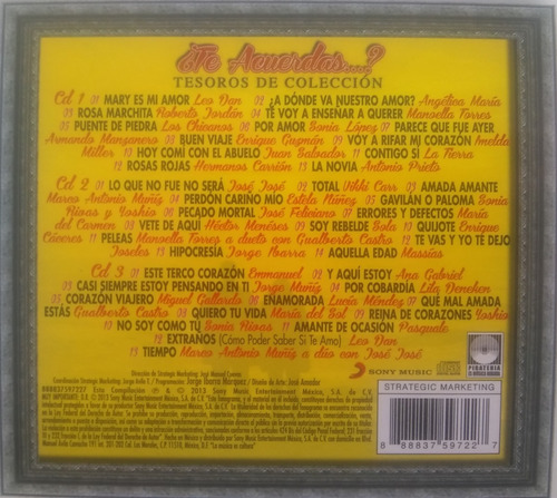 Imagen 2 de 2 de Te Recuerdas ? Versiones Originales 3 Cd