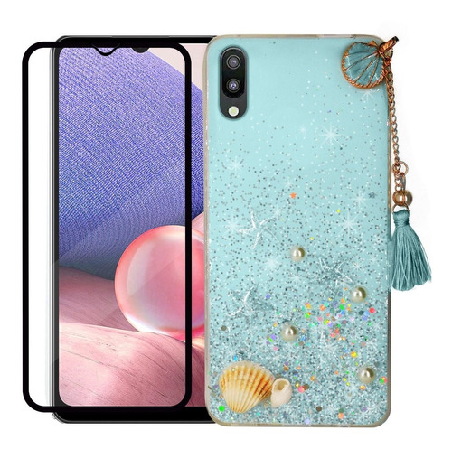 Funda Diamante 3d Correa Mas Mica 9d Para Samsung A10 | M10