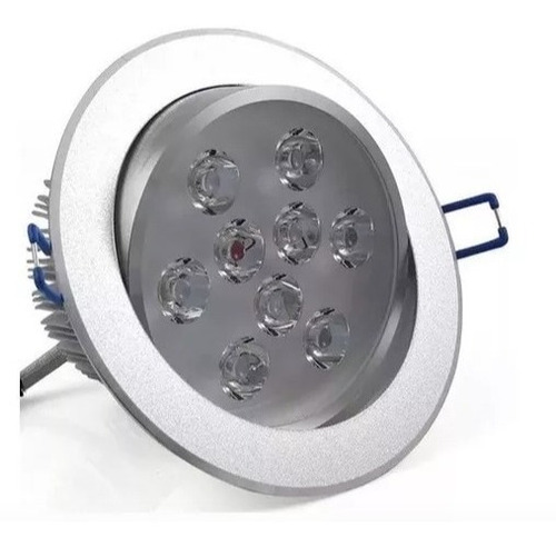 Spot Embutir Led 9w Aluminio Movible 220v Luz Calida Y Fria