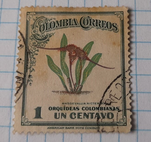 Sello Postal - Colombia - Orquideas Colombianas 1947