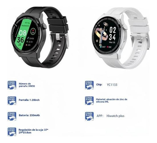 Reloj Inteligente Hw30 Bluetoothcall Ai Lenguaje Smartwatch5
