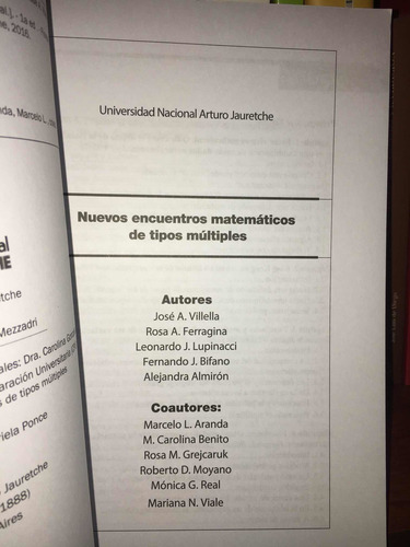 Libro Matemática Universidad Nacional Jauretche