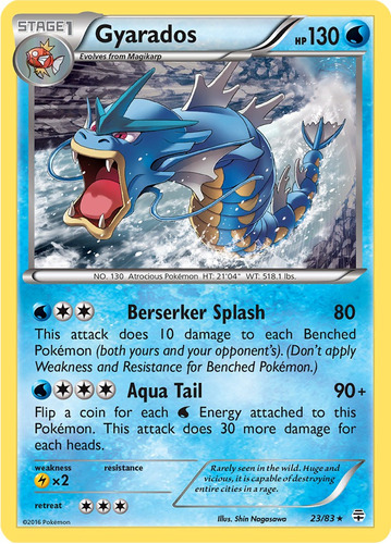 Cartas Pokemon Gyarados 23/83 Generations Gen