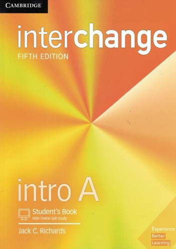 Interchange Intro A Student´s Book With Online Self-study - 5th Ed, De Richards, Jack C.. Editora Cambridge University, Capa Brochura Em Inglês Americano