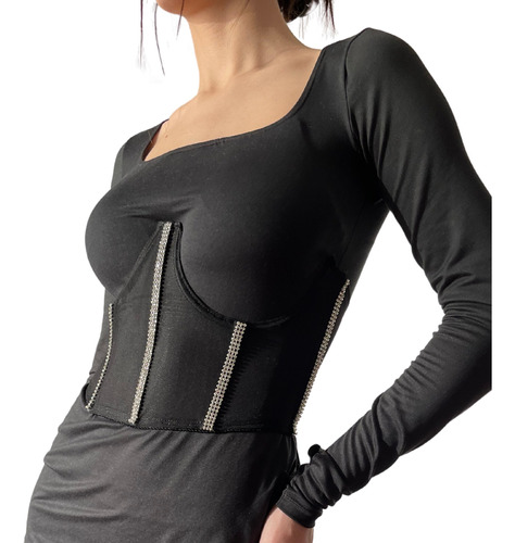 Corset Bajo Busto Con Stras