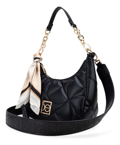 Bolsa Hobo Cloe Onsamy I Mediano Color Negro