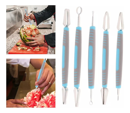 X Juego De Cuchillos Para Modelar Frutas Y Verduras