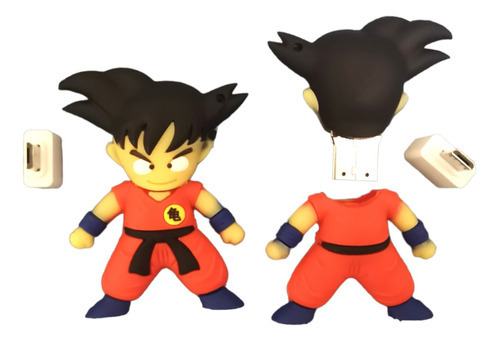 Memoria Usb Figura De Goku De 128gb Dragon Ball Color Naranja