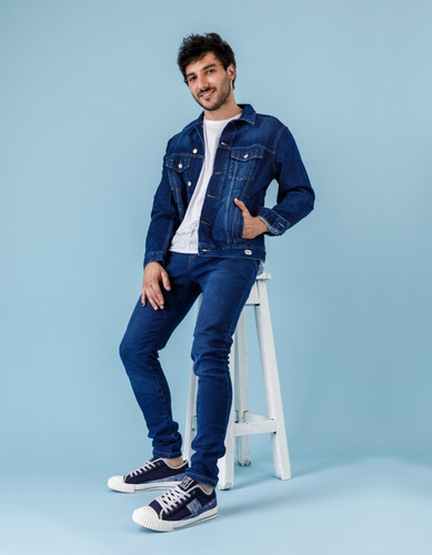 Imagen 5 de 9 de Zapatillas Urbanas Hombre Lona Y Cuero Base De Caucho