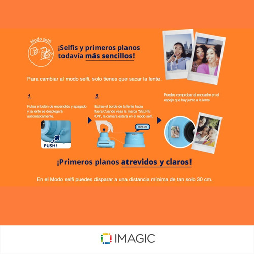 Imagen 8 de 8 de Camara Fuji Instax Mini 11 Polaroid Selfie + Rollo 20 Fotos*