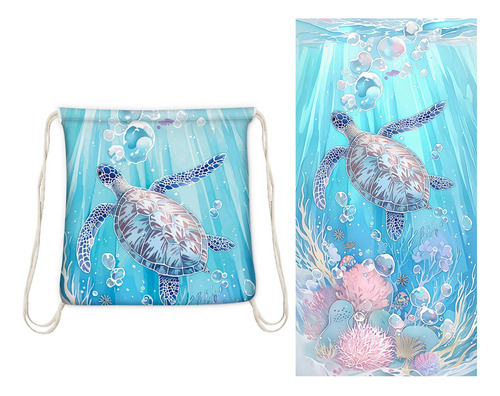 Toalla De Playa, Súper Absorbente, Multipropósito, S Azul