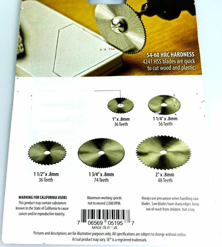Imagen 3 de 3 de Nuevos Discos De Cuchilla De Corte De Madera Circular De 5pc