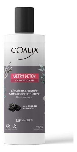 Acondicionador Ultra Detox Carbon Activado Coalix X 400 Ml