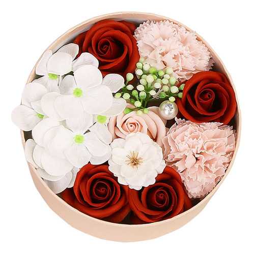 Jabón Rosa Caja De Flores Jabón Pétalos De Flores Rojo