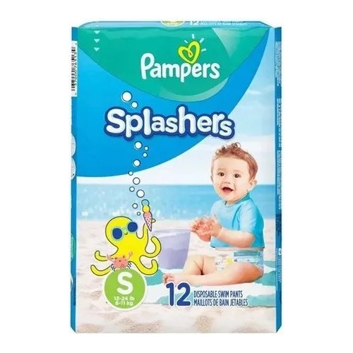 Pañales Para El Agua Pampers Splashers Tamaño S 6 A 11 Kg