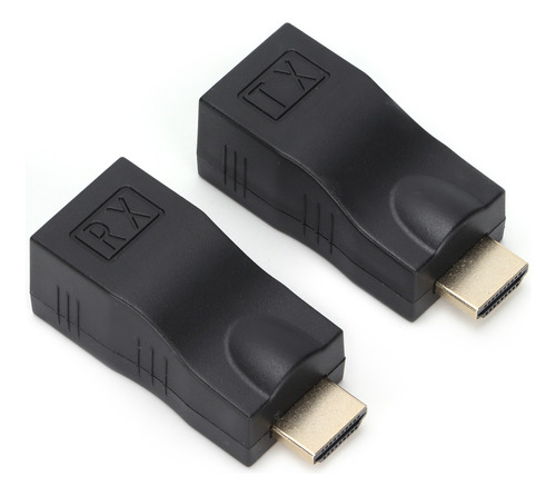 Adaptador De Señal De Conectores Rj-45 Negro A Alta Definici