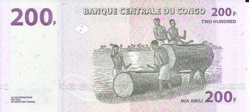 Congo 200 Francos 2007 