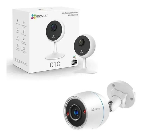 Combo Seguridad Ezviz C1c 720p Interior + C3tn 1080 Exterior