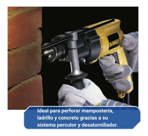 Taladro Percutor Eléctrico De 13mm Dewalt Dw505 700w Amarillo 50 Hz
