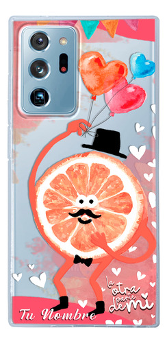 Funda Para Galaxy De Parejas Media Naranja Con Nombre De Él