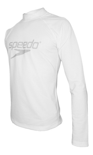 Camiseta De Baño De Manga Larga Surf Logo Speedo Blanco