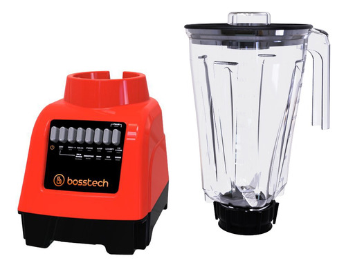 Licuadora Bosstech Bsed-b1 2 L Roja Con Vaso De Plástico