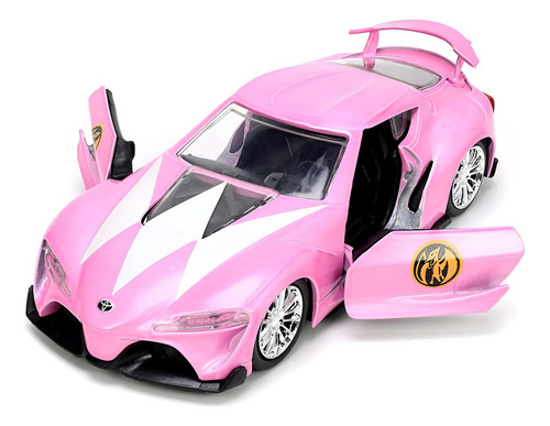 Vehiculo Toyota Figura Power Rangers Rosa 1-32 Jada Hasbro Rosa Claro