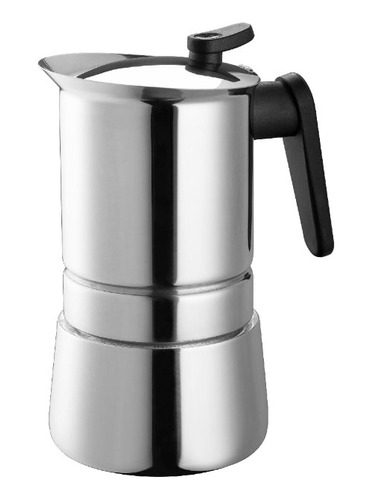 Cafetera Italiana 4 Pocillos Pedrini Moka Steel Acero Inox M