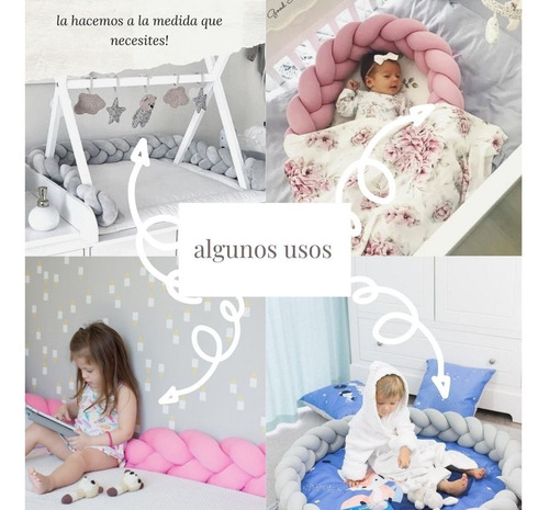 Imagen 8 de 10 de Chichonera Trenzada 100% Algodón Anti Golpes Entrega 24 Hs
