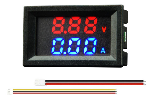 4 Mini Multímetro Digital Dc, Painel De Vermelho Azul
