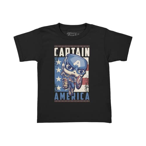 ¡funko Pop! Pocket Pop And Tee: Marvel - Capitán América, K