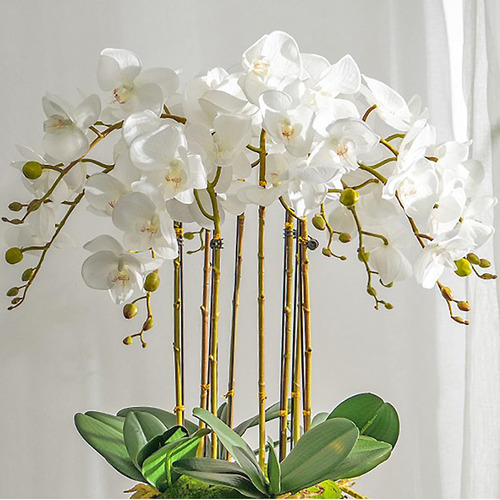 Duyone Flores Artificiales De Orquídeas De Mariposa De 35 Pu